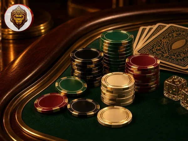 Tampilan permainan Golden Land dengan gulungan dan simbol bertema emas